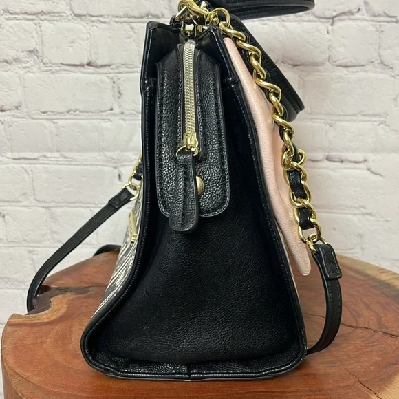 Betsey Johnson Black and Pink Bow Bag - Picture 7 of 15